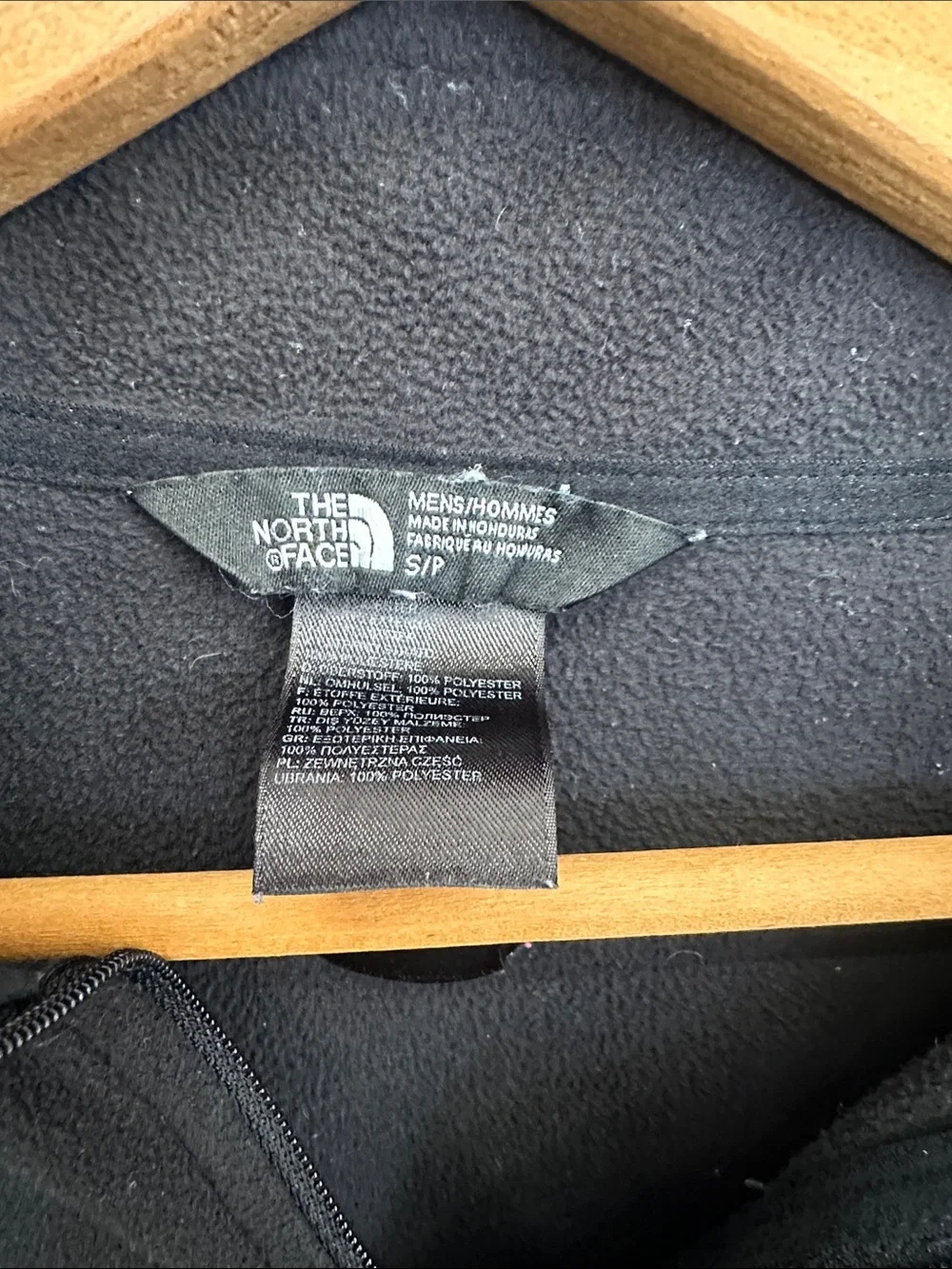 Mens The North Face Black fleece pullover quarter zip